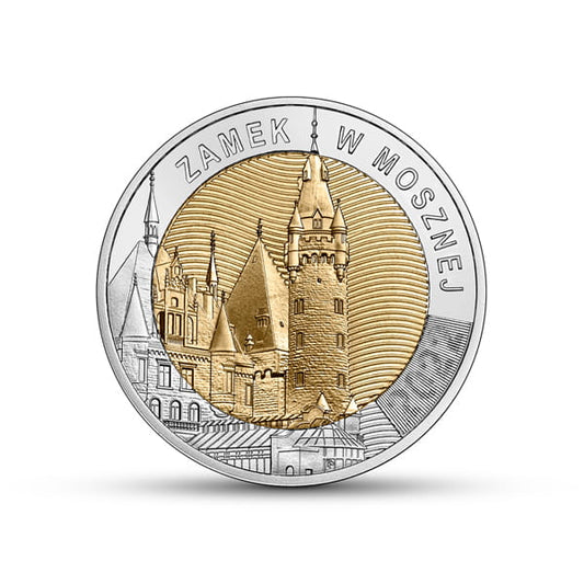 Moneta 5 zł Zamek w Mosznej
